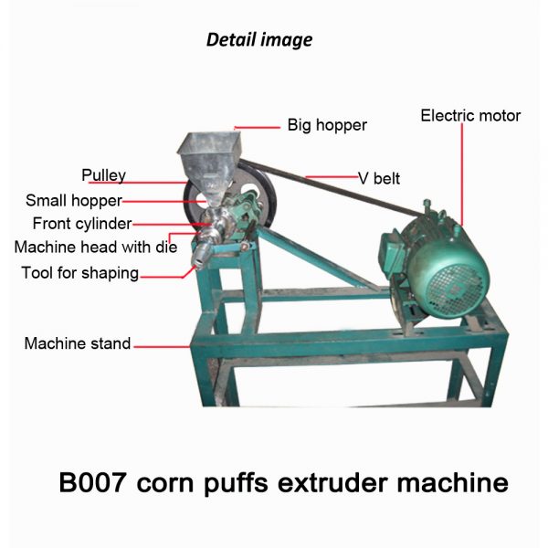 Details about B007 corn puffs extruder machine