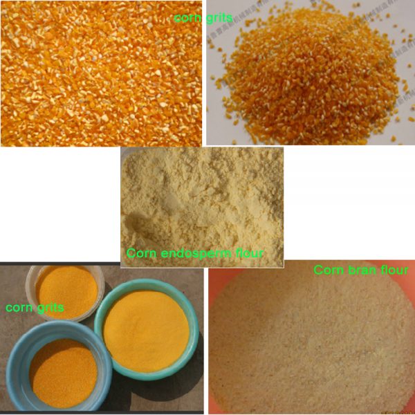 Finished product for industrial corn milling machine
