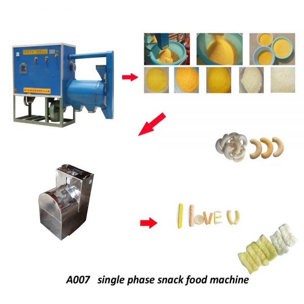 finished products of Corn puff snack extruder