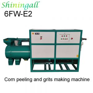 corn peeling and grits making machine